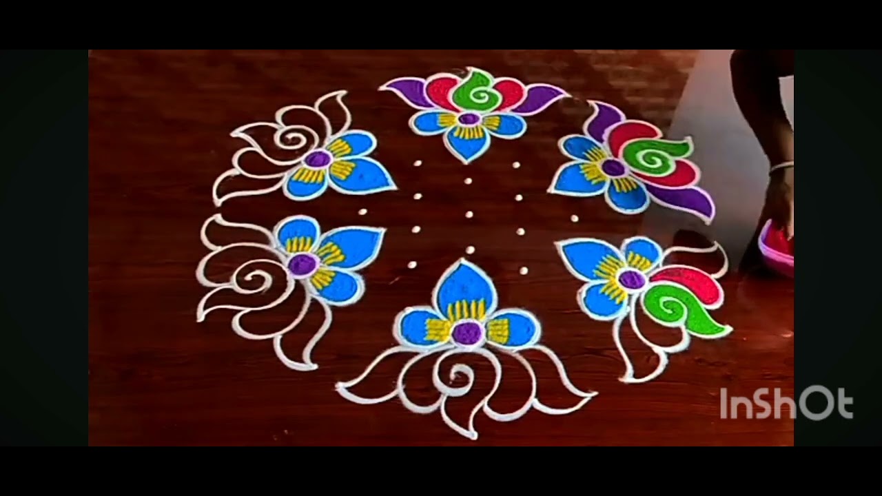 Easy modern rangoli #trending #rangoli #2025 #trendingshorts 