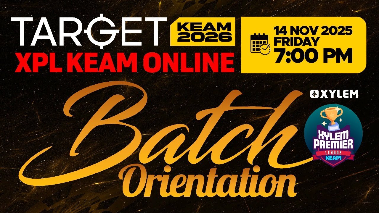 Target KEAM 2026 | XPL KEAM Online Batch Orientation | Xylem JEE & KEAM 2026