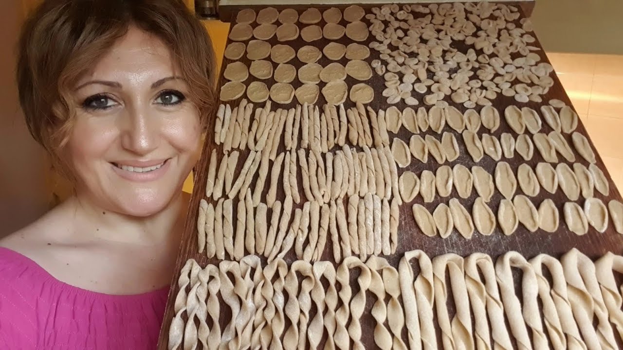 6 formati di PASTA FATTA IN CASA(cazzatedd,strozzapreti,sagne...) e...Maschera alla farina