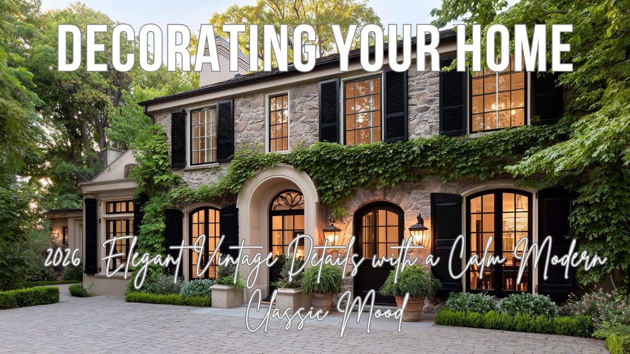 Decorating Your Home in 2026  Elegant Vintage Details with a Calm Modern Classic Mood
