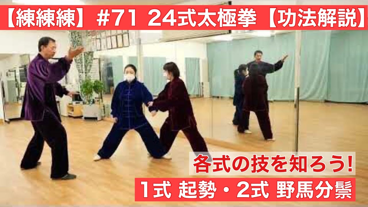 【練練練】#71 24式太極拳 1･2式【功法解説】
