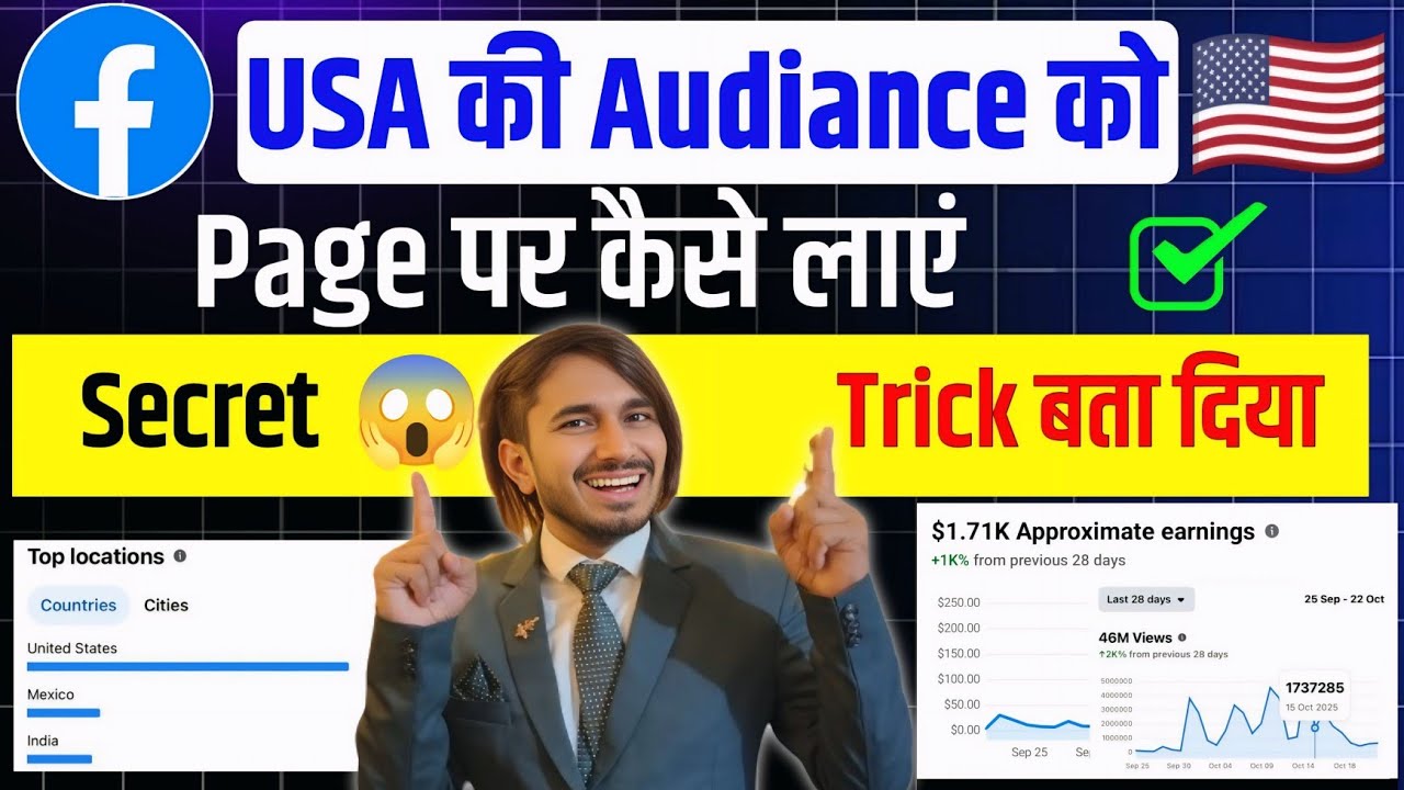 Facebook Page Par USA Audience Kaise Laye | Grow Facebook Page Fast in 2025 Full Step-by-Step Guide