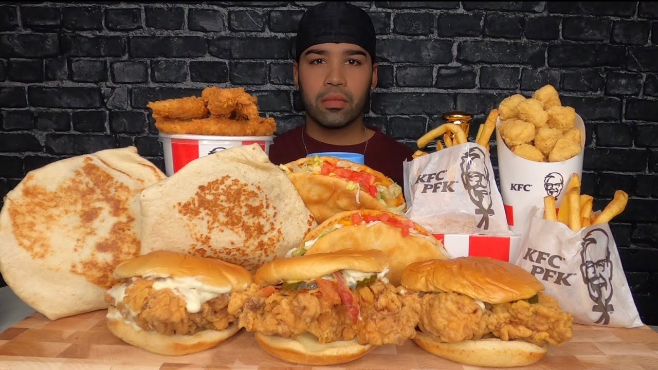 (ASMR NO TALKING) KFC & TACO BELL MUKBANG