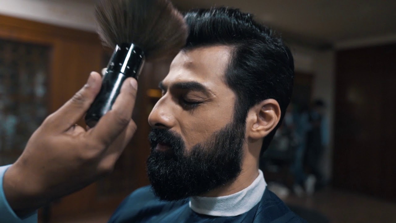Actor Veer Aryan receives the Royal treatment at Truefitt & Hill, Khar.