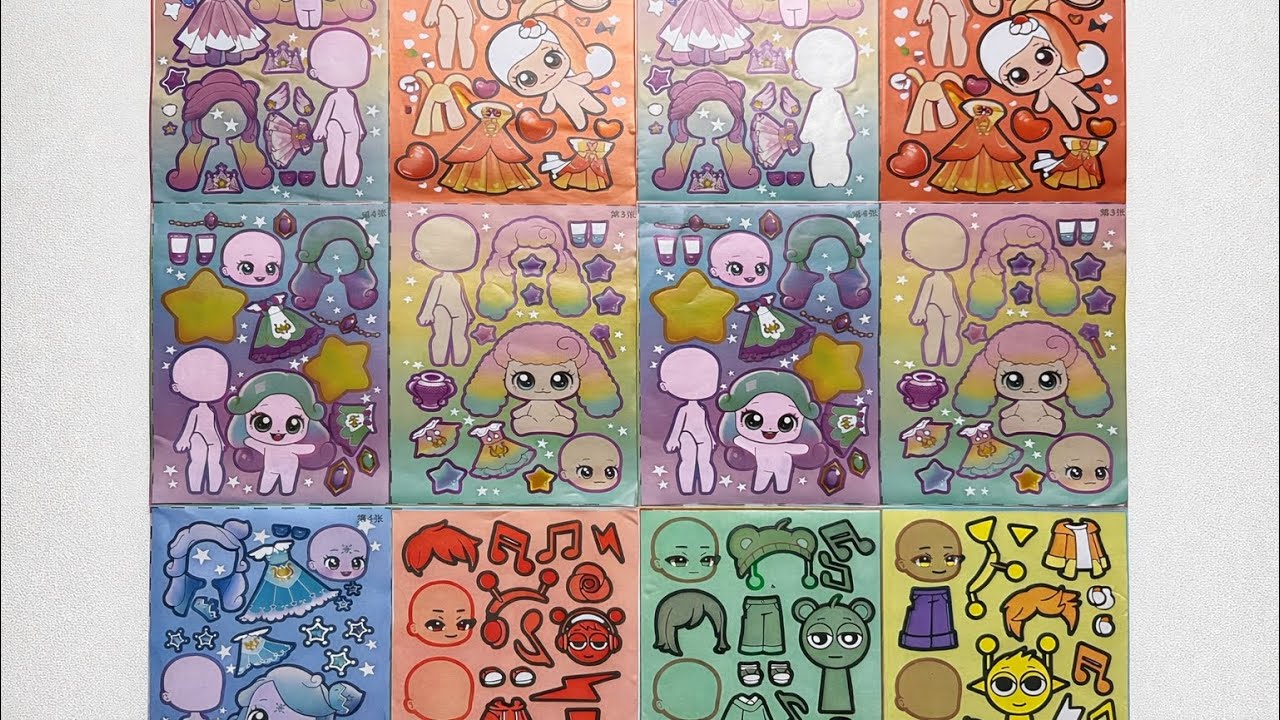{ 💖Paper DIY 💚} Adorable Sprunki Sticker Sheets🍒ASMR