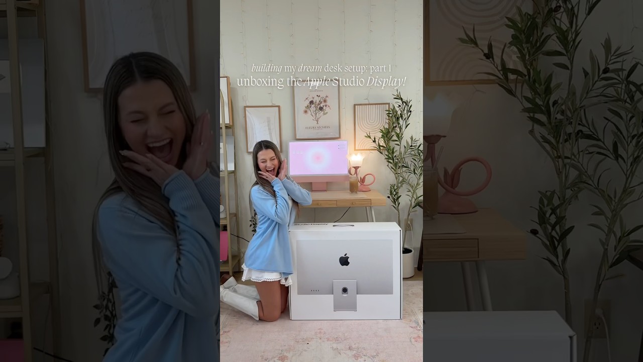 unboxing the apple studio display!! DREAM desk setup series pt 1! #techunboxing #macstudio