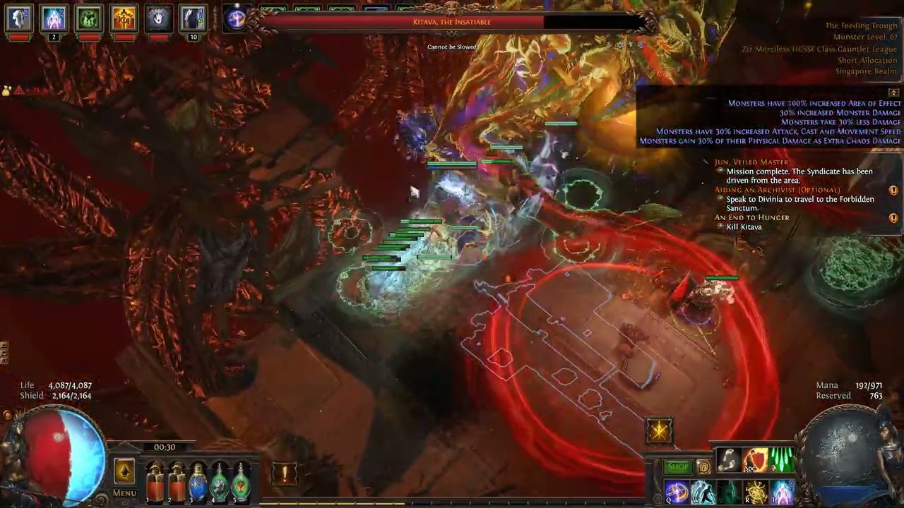 POE Gauntlet Kitava boss fight - Puppeteer Animate Weapon