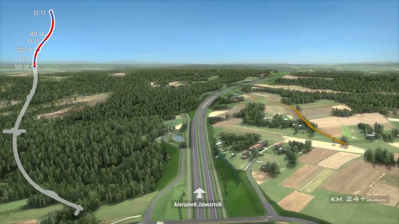 Wizualizacja S19 (Via Carpatia) Rzeszów Płd. - Domaradz