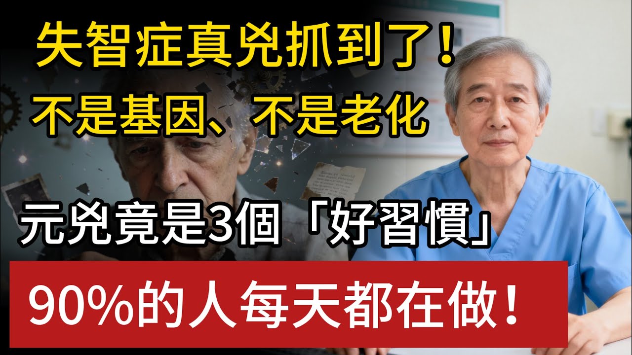 失智症真兇抓到了！不是老化、不靠基因，元兇竟是這3個「好習慣」90%的人每天都在做！#失智症 #阿茲海默症 #大腦健康 #預防失智 #健康迷思 #養生誤區 #腦霧 #神經科學