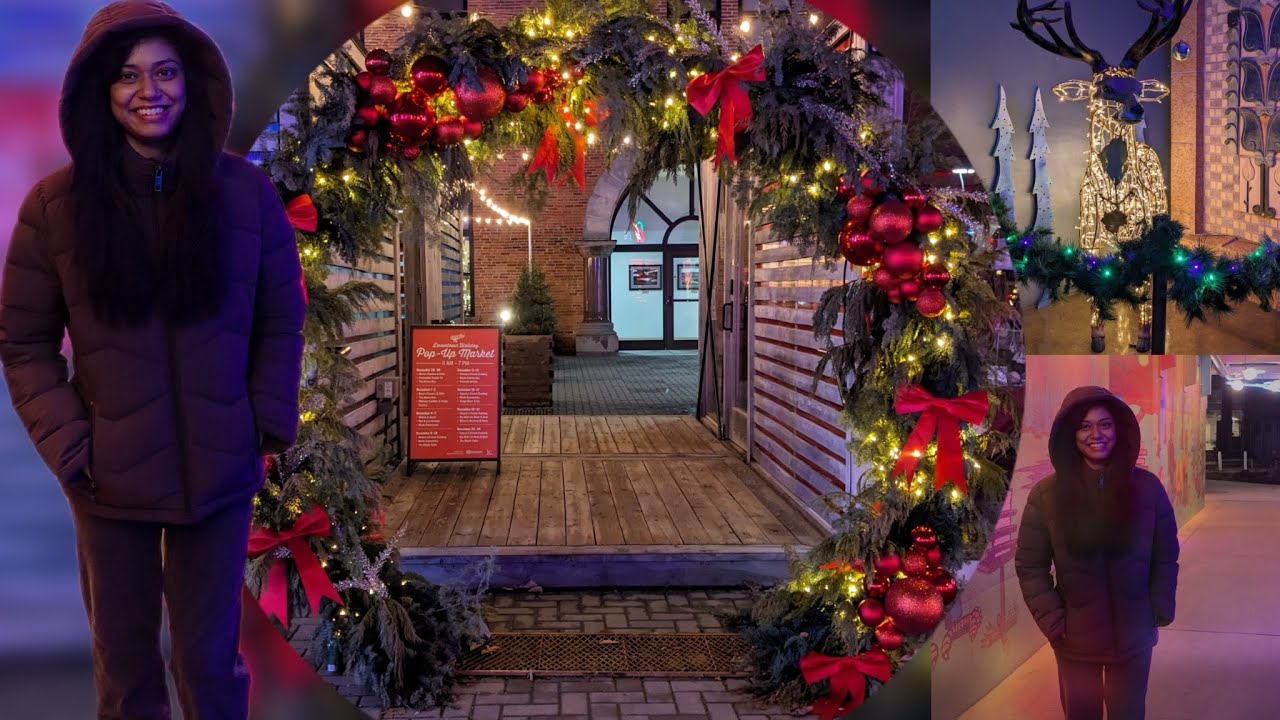 Downtown এ একটু ঘোরাঘুরি আর দেখলাম christmas decoration🎄in Iowa City