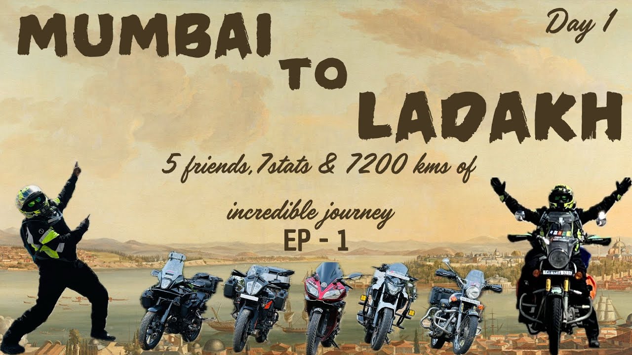 Mumbai To Ladakh Bike Ride 2024 | Day 1 | Navi Mumbai To Surat | 2024 | MARATHI | #ladakh EP-1