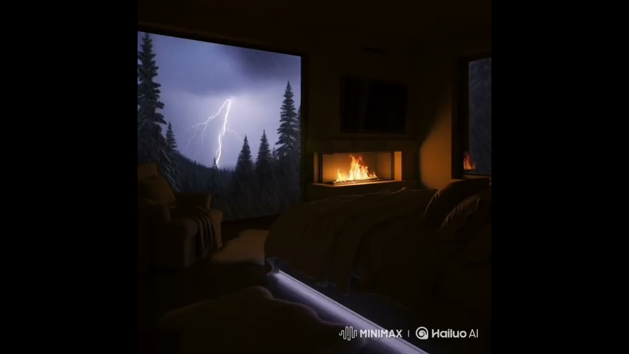 Calm relaxing rain video no audio