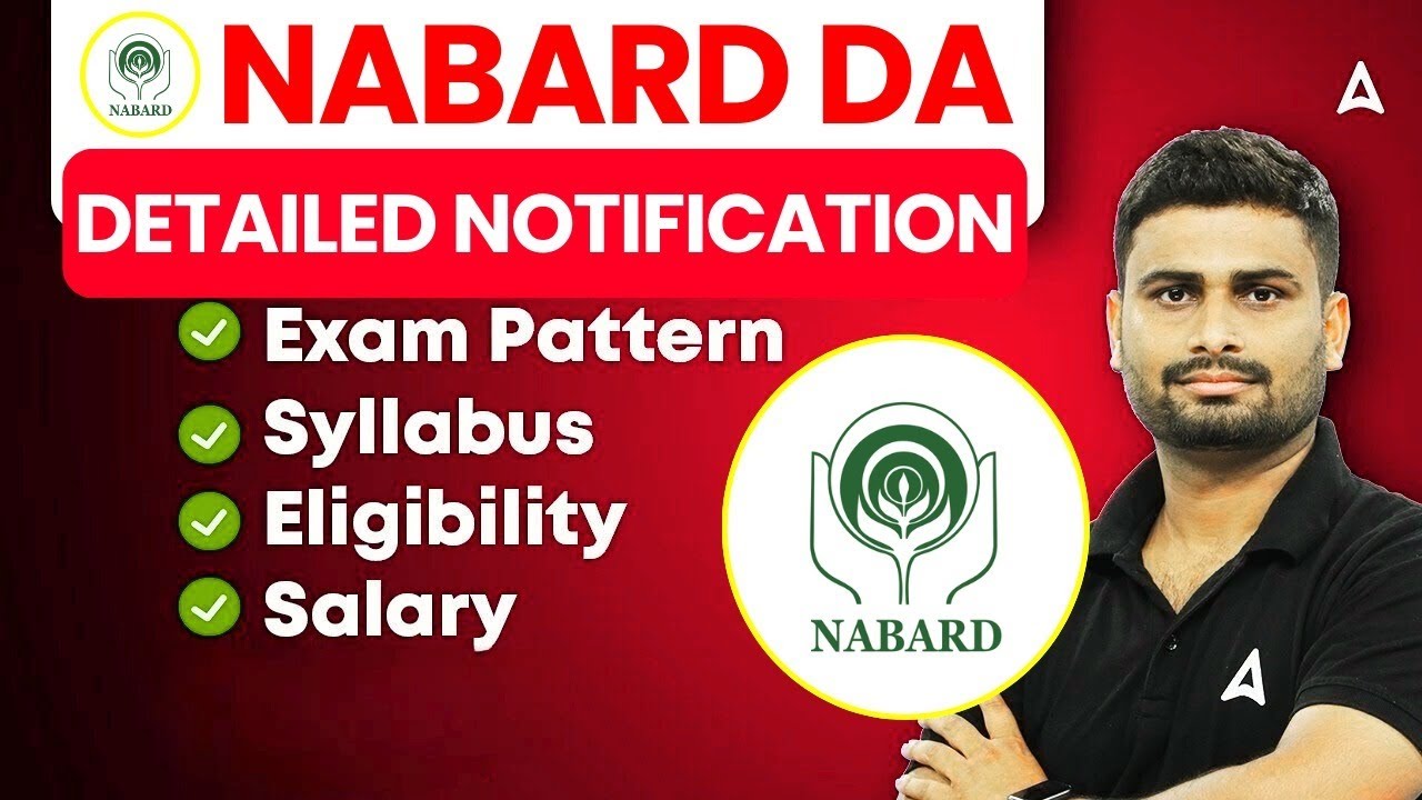NABARD DA Detailed Notification | Exam Pattern, Syllabus, Eligibility, Salary | By Vaibhav Sir