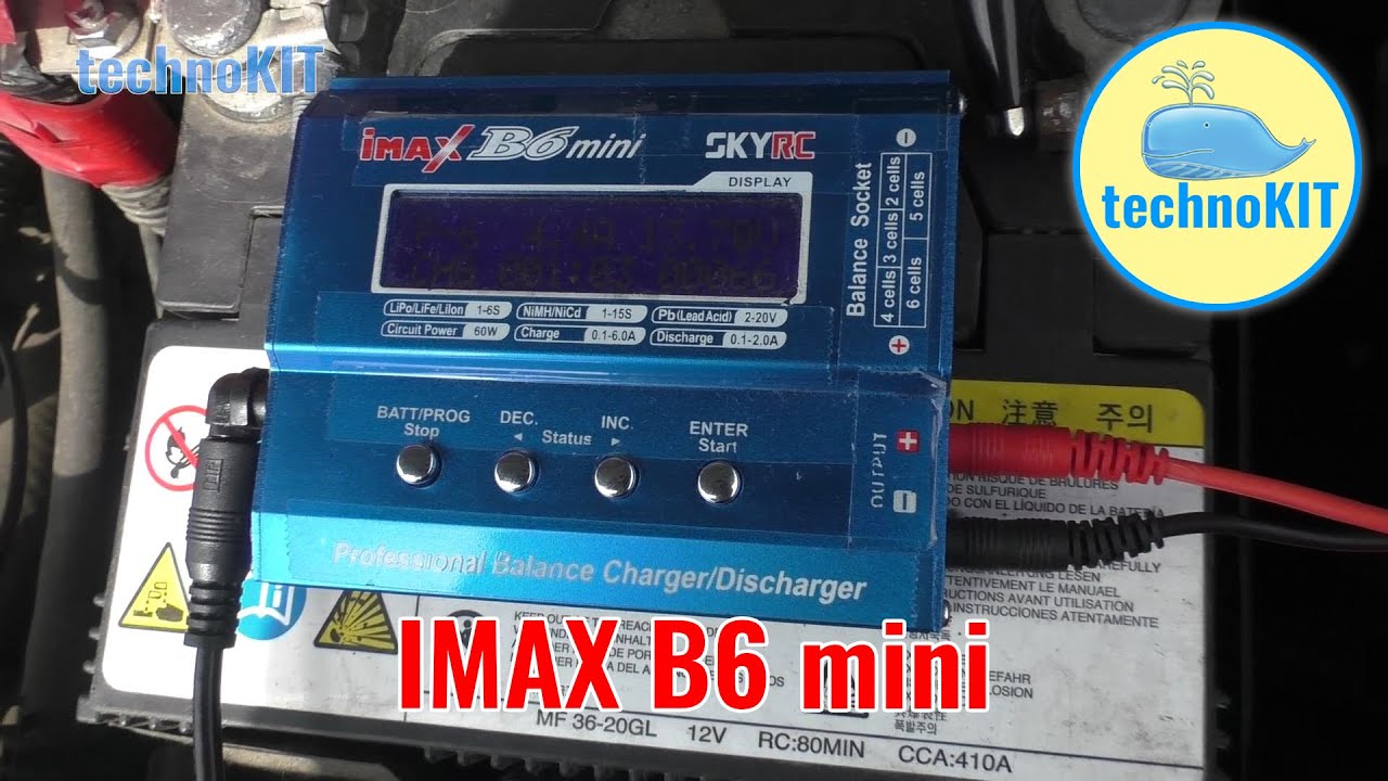 Зарядка свинцового Pb авто аккумулятора Imax B6 mini от повербанков без снятия Повторный случай