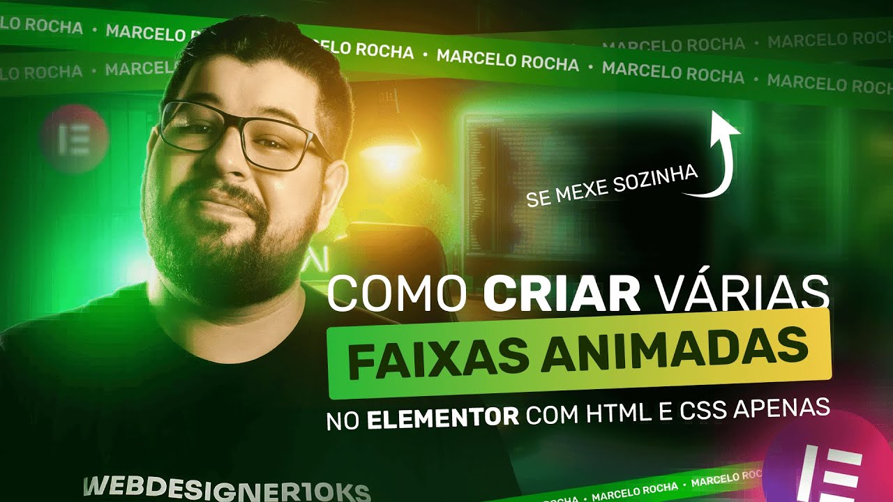 Como criar FAIXAS ANIMADAS no Elementor usando HTML e CSS