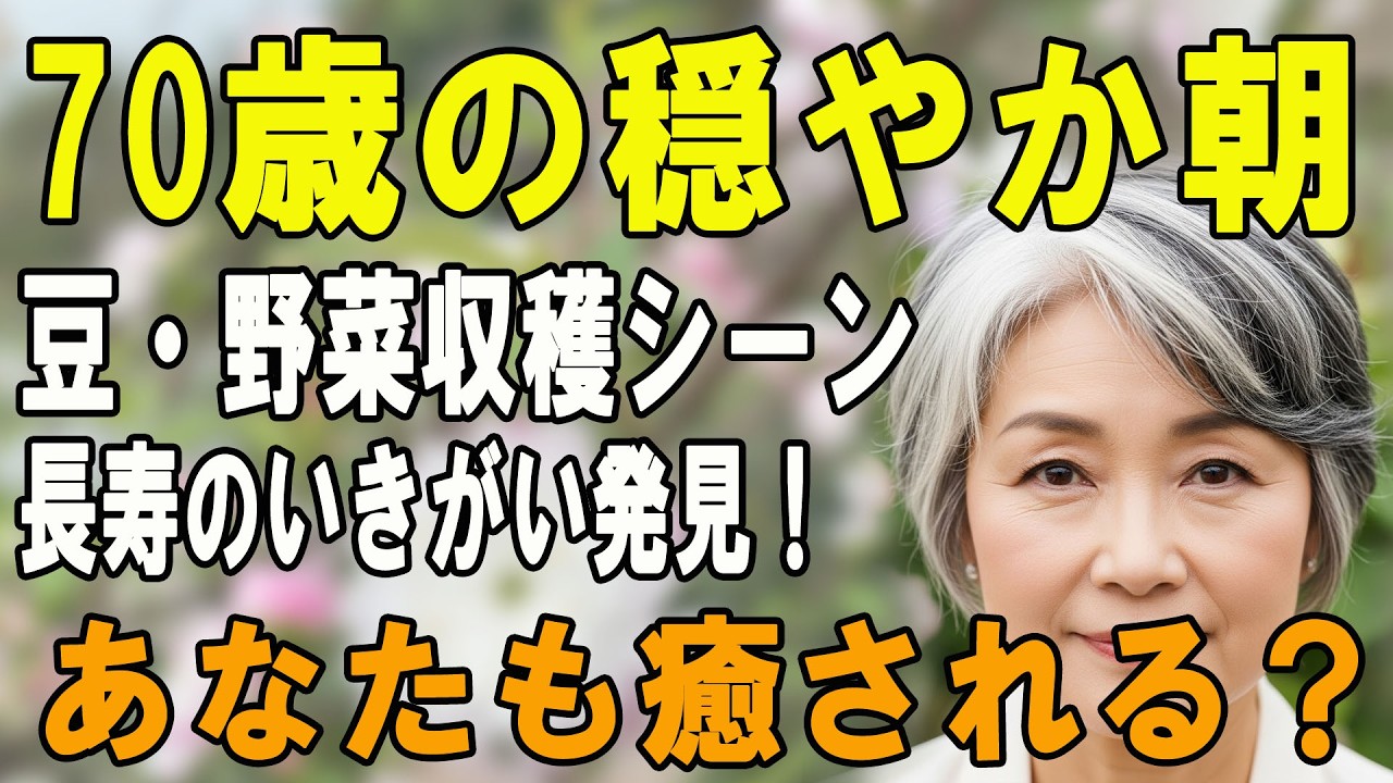 【70歳一人暮らし】 70 歳おばあちゃんの田舎収穫生活！豆と野菜で発見する長寿の秘密…あなたも真似したくなる？