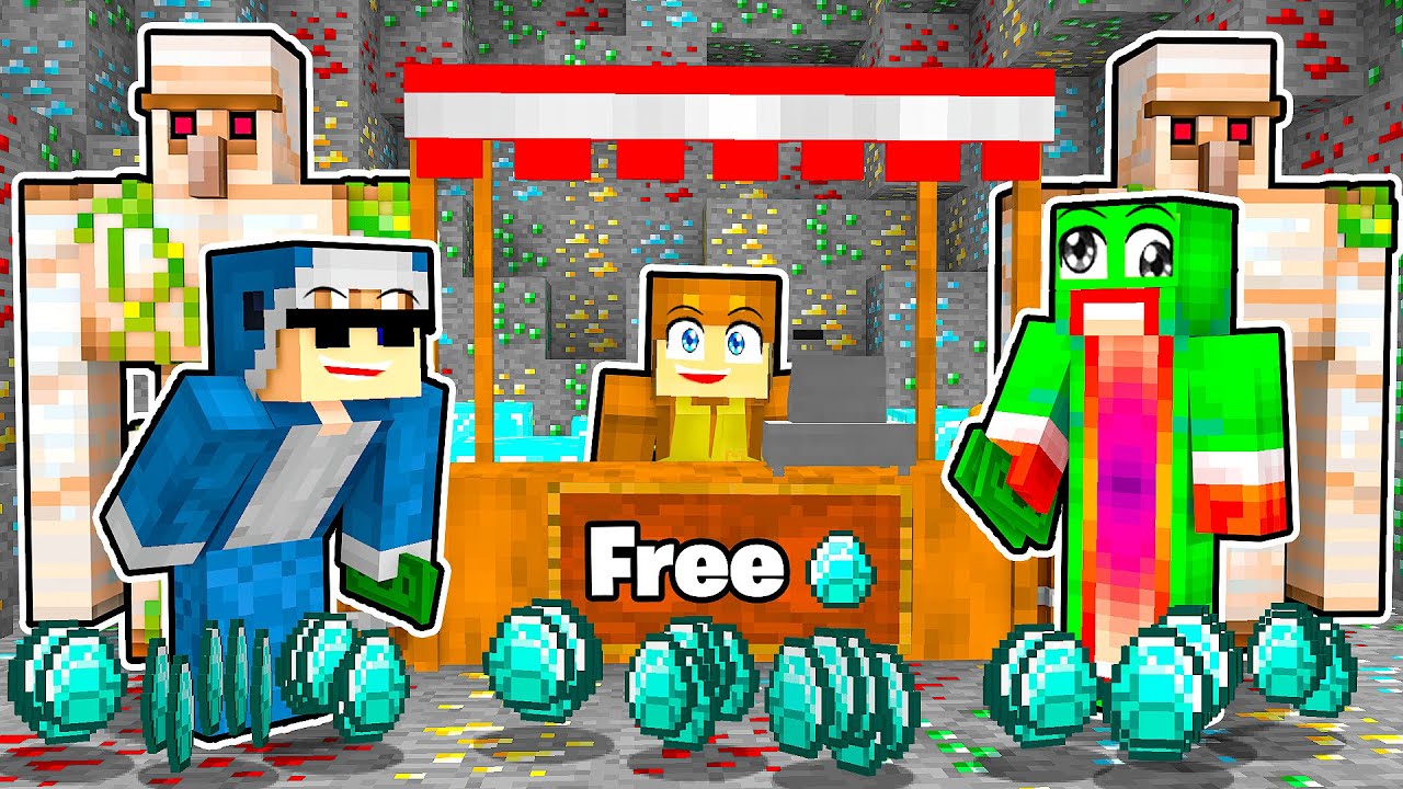 How I Built a $1,000,000 DIAMOND STORE in Minecraft... With Unspeakable and Shark!