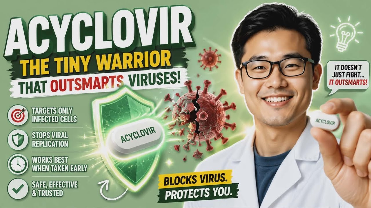 Acyclovir Explained: How This Antiviral Really Works #Acyclovir #AntiviralMechanism #Animation 