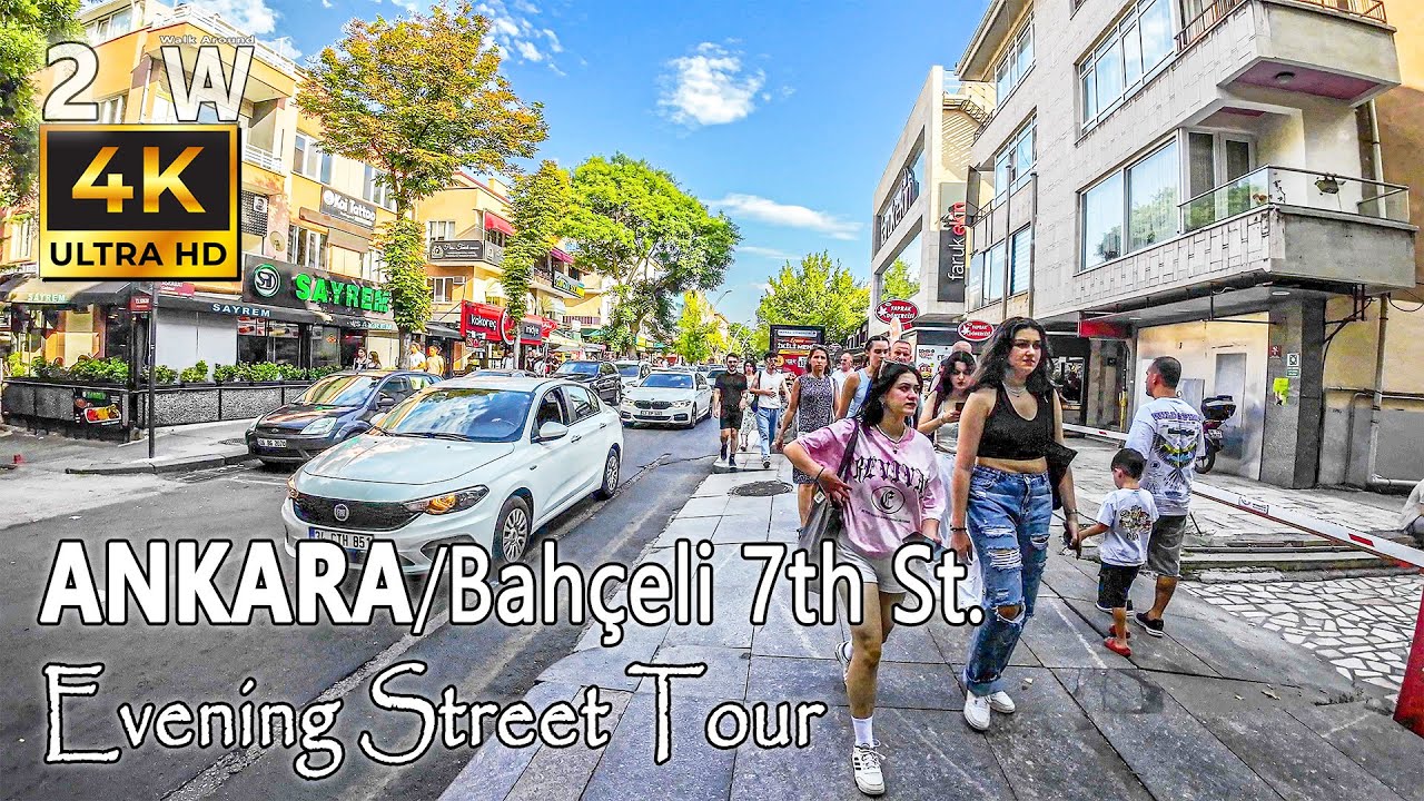 ANKARA Bahçelievler Yürüyüş Turu | 4K Walk Through Lively City Streets