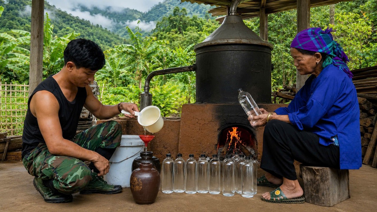 Grandma Passed Down Her Traditional Mountain Rice Wine Distilling Secrets