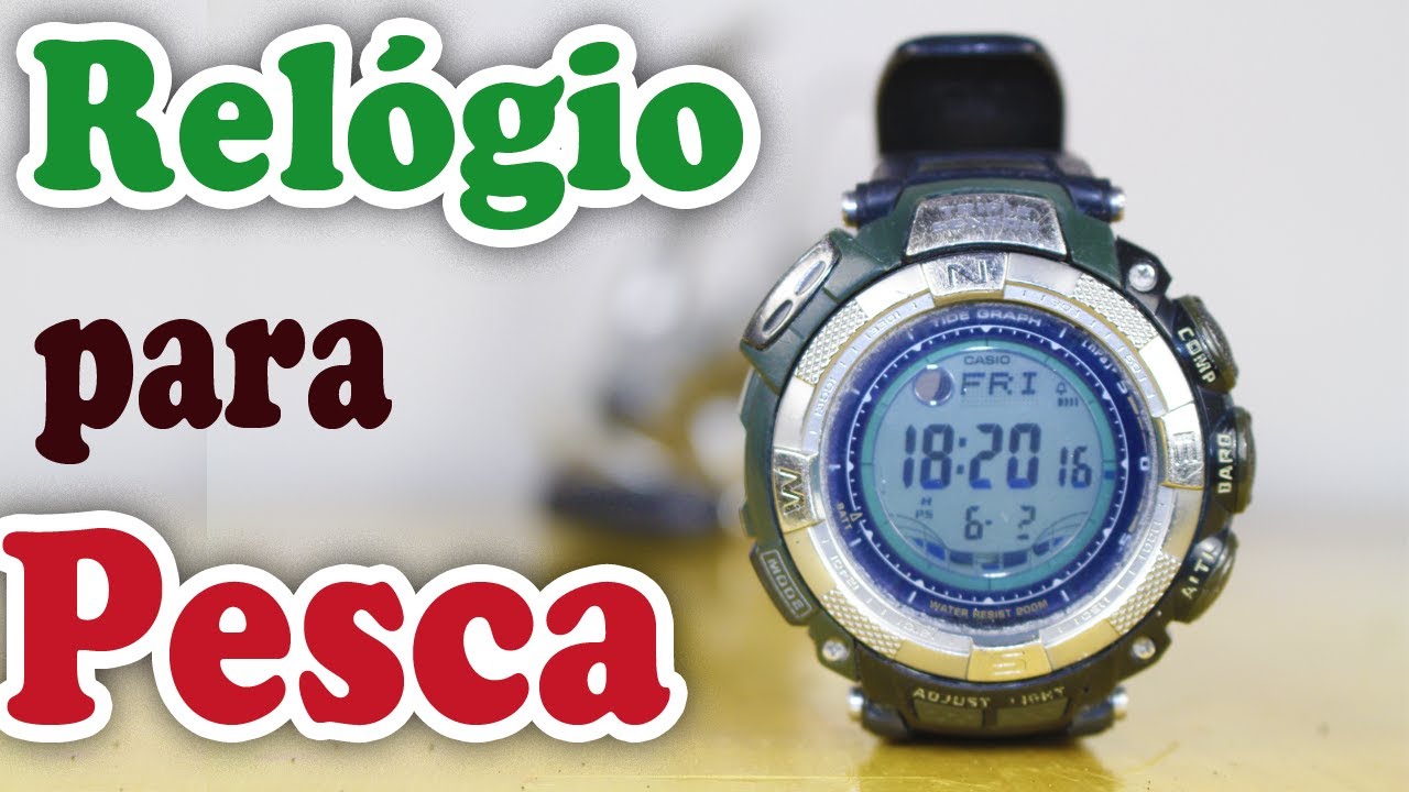 CASIO PROTREK para PESCA de PRAIA - RELÓGIO com TABUAS de MARÉS - PRESSÃO ATMOSFÉRICA - FASES LUNAR