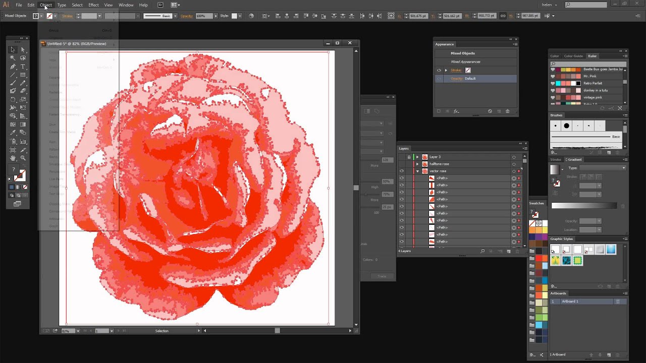 Vector Halftone Effect in Illustrator - turn a bitmap photo into a vector halftone