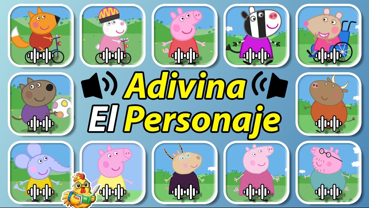 Adivina El Personaje De PEPPA PIG😀❤️Peppa🐷George🦖Suzy🐑Zoe🦓Danny🐶Adivina La Voz😍🎶