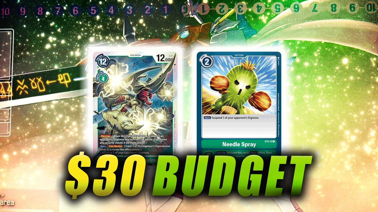 Колода Digimon TCG за 30 долларов, которая действительно выигрывает + комбо! (Обзор бюджетной зел...
