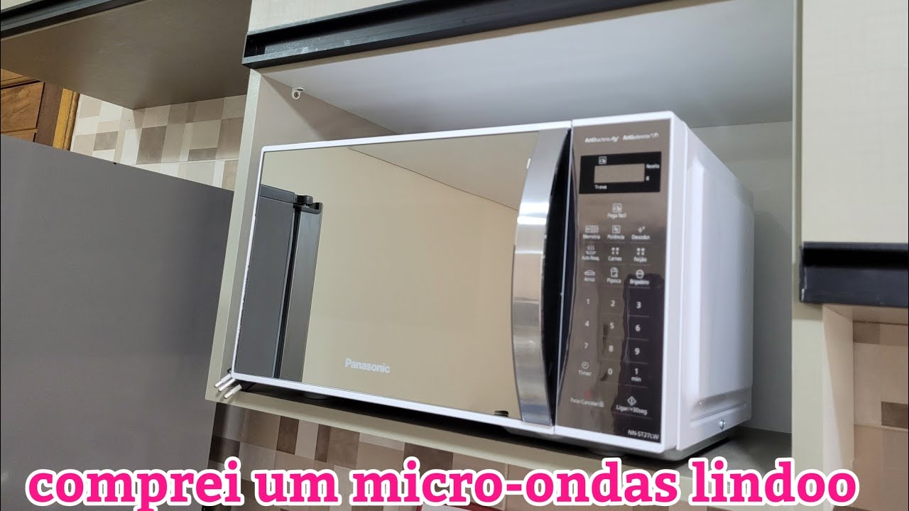 MICRO-ONDAS PANASONIC 21 LITROS 700w espelhado NN-ST27LWRU... é  pequeno???