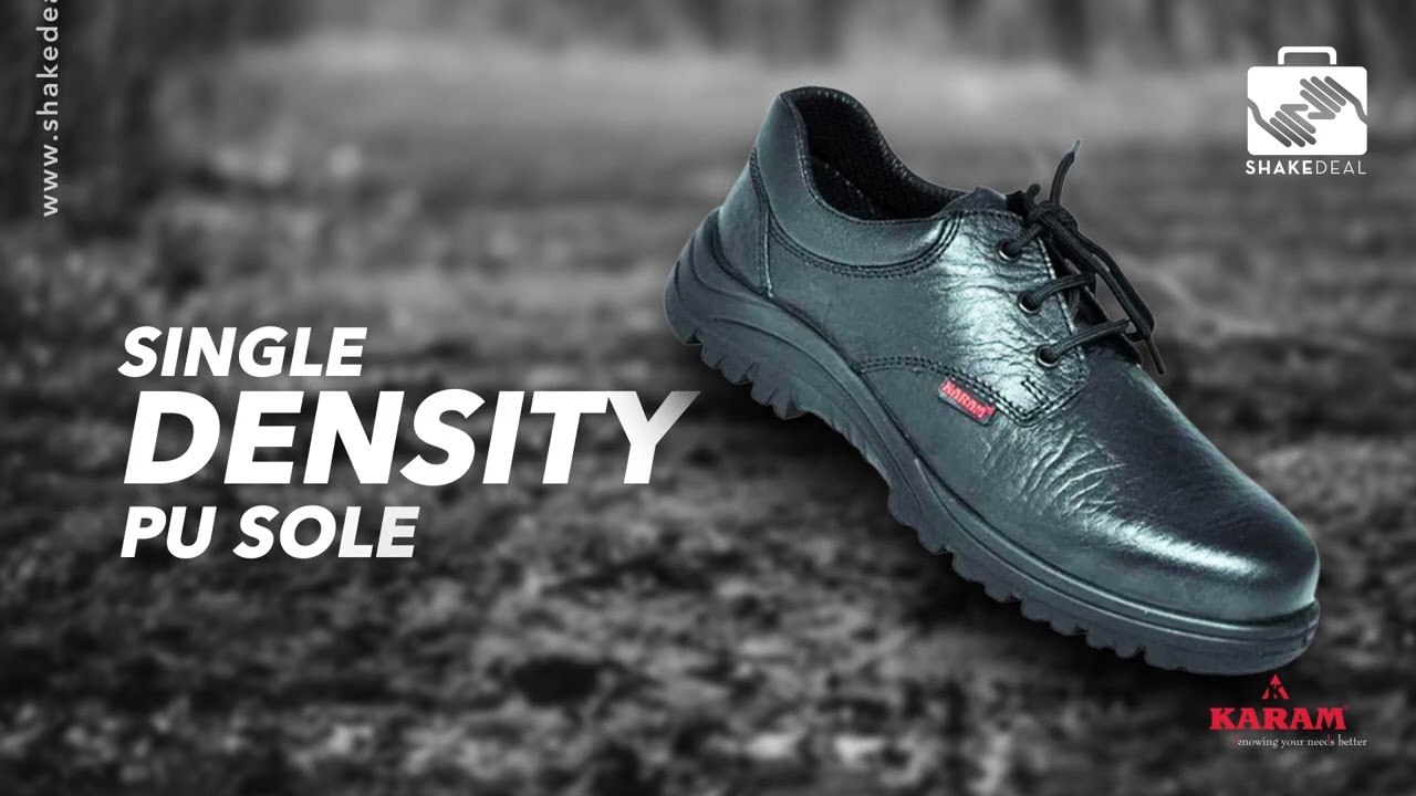 #Karam FS 05 PU Sole Black Leather Steel Toe Safety Shoe