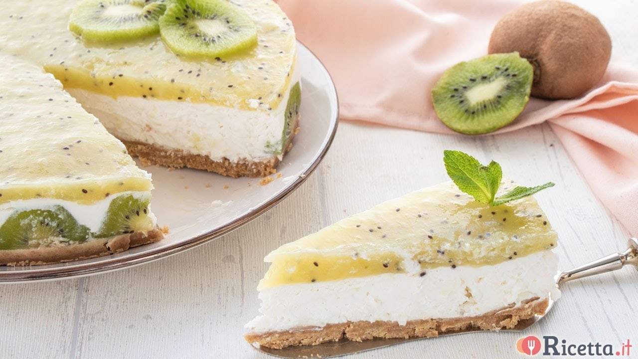Cheesecake ai Kiwi facilissima - Ricetta.it