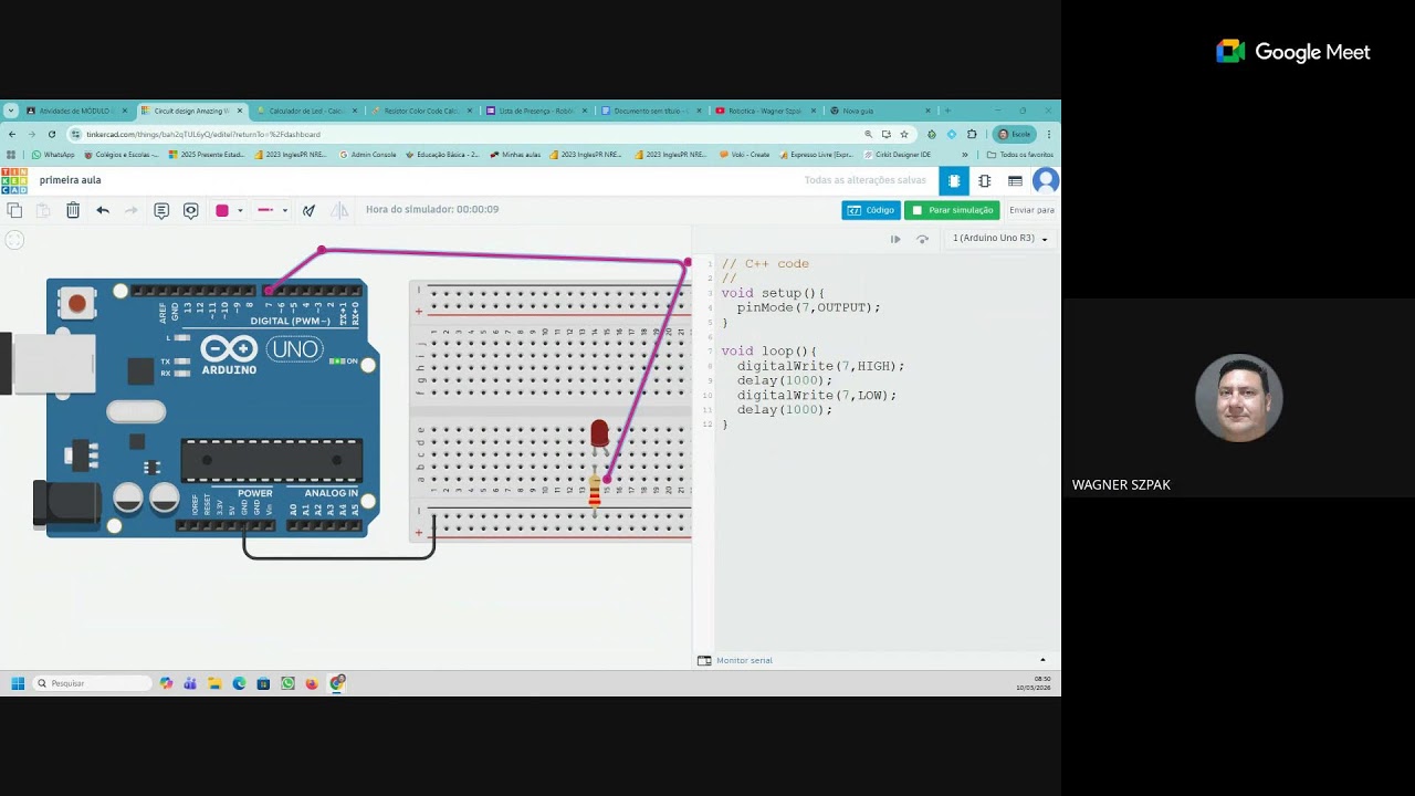 Kit de Robótica e Arduino Uno R3 Alfabetização de Robótica