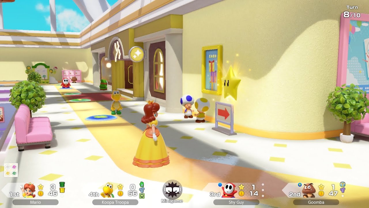 Super Mario Party Jamboree #193 Rainbow Galleria Daisy vs Goomba vs Koopa Troopa vs Shy Guy