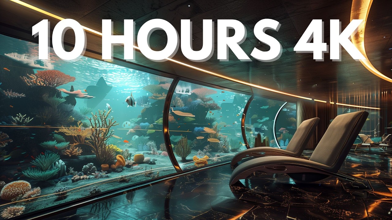 RAIN UNDER THE SEA: 10 Hours Underwater Luxury Lounge 🌊 4mm Rain Sounds for Deep Sleep [4K]