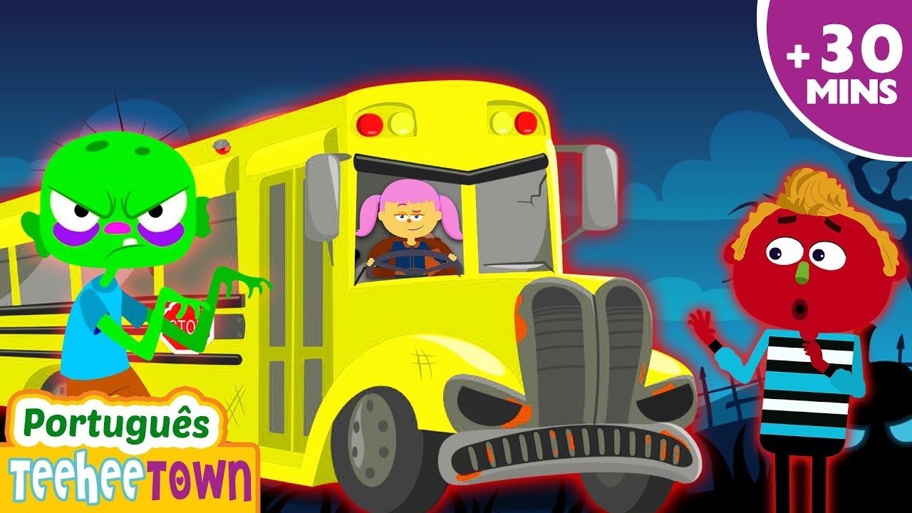 Passeio de ônibus assustador com monstros 🚌 | Músicas de Halloween para crianças | Casa Teehee