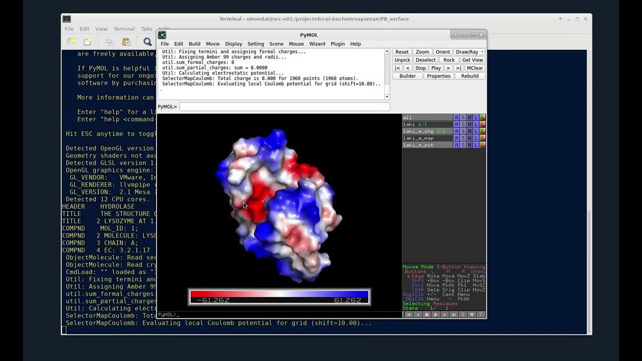 Generate the Poisson-Boltzmann charge surface for Proteins with #PyMOL