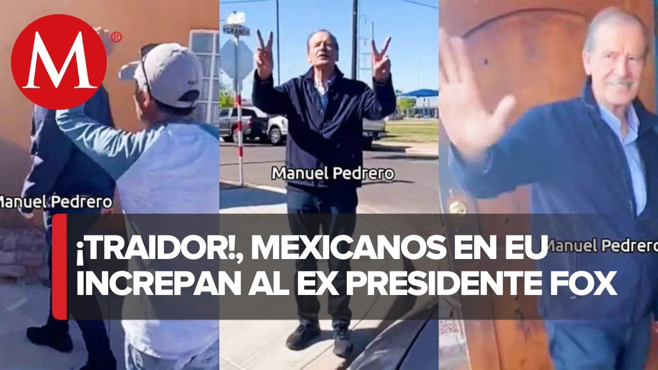Entre reclamos reciben a Vicente Fox en EU