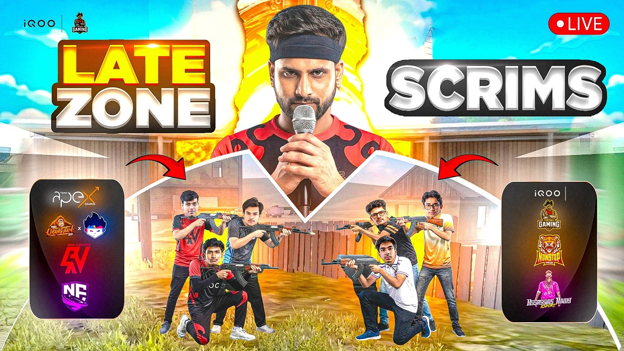 LATE ZONE PRO SCRIMS || LAST ZONE PRESSURE ||  iQOO TOTAL GAMING ESPORTS I #iQOO #iQOO15R
