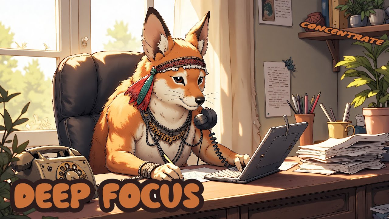 Focus Music to Start Your Day with Productivity | Dingo's Tribal Tunes