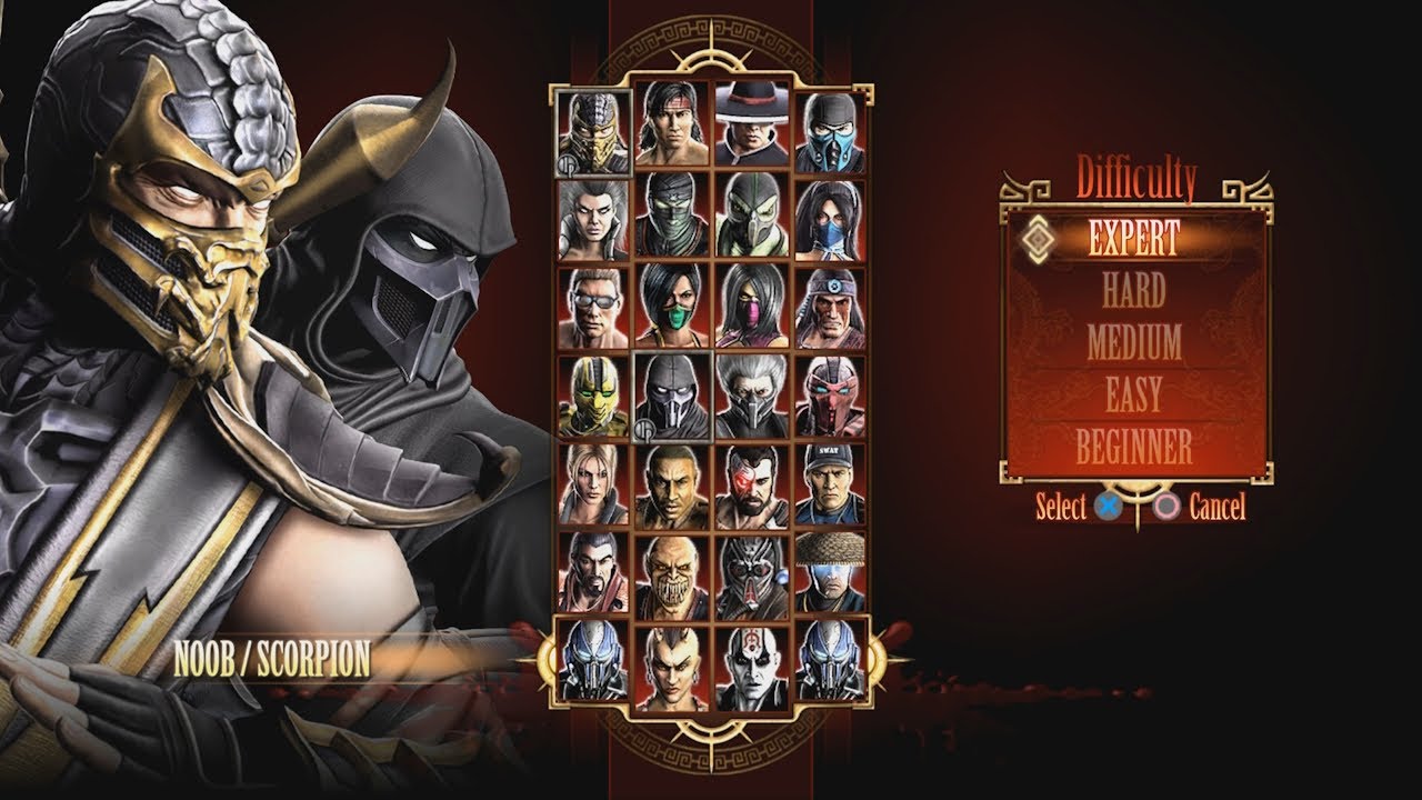 Mortal Kombat 9 Noob Saibot/Scorpion Expert Arcade Ladder