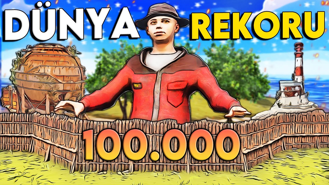 АКЦИЯ НА 100 000 ПОДПИСЧИКОВ Я ПОЛНОСТЬЮ ПОКРЫЛА ВСЮ КАРТУ (МИРОВОЙ РЕКОРД!) Rust Turkish Movie