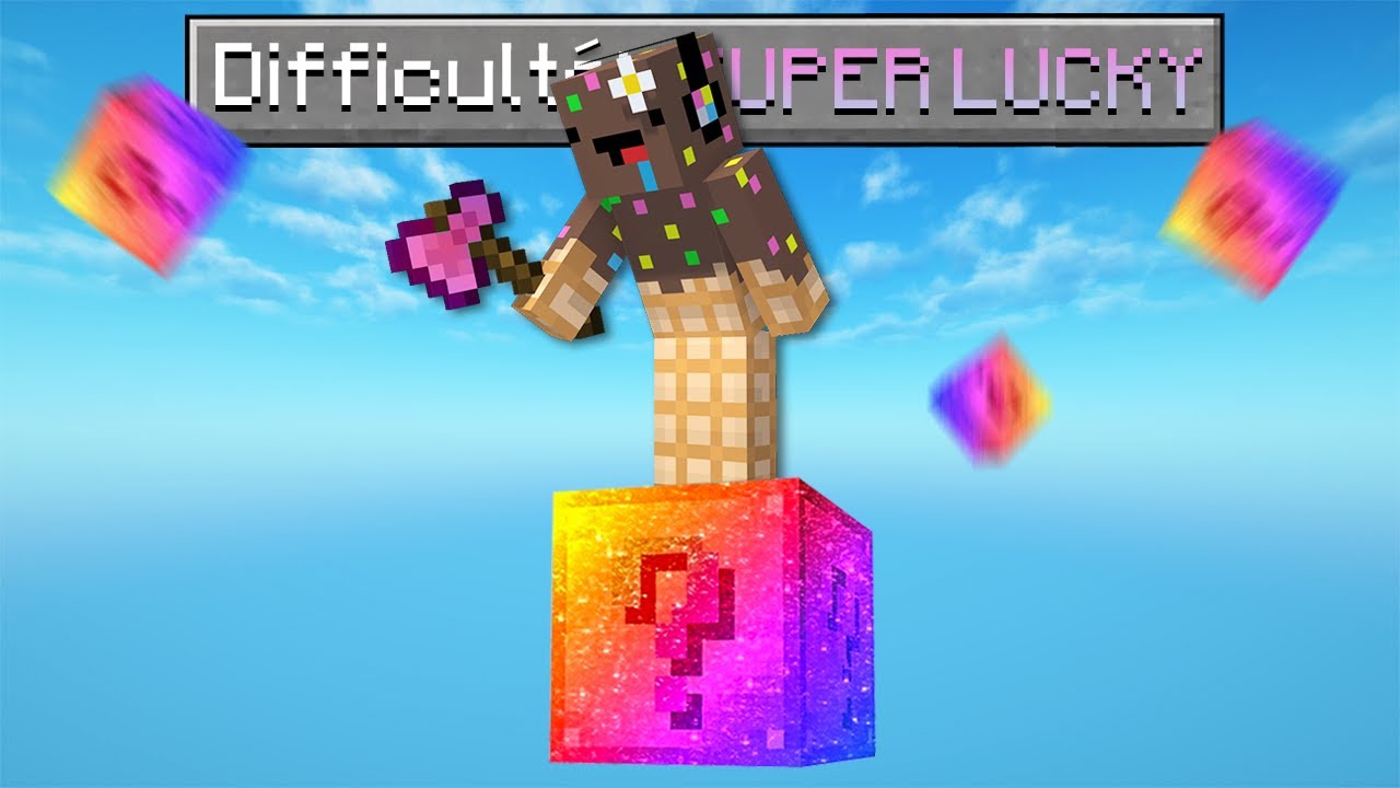 Je dois survivre sur un SUPER LUCKY BLOC dans Minecraft..