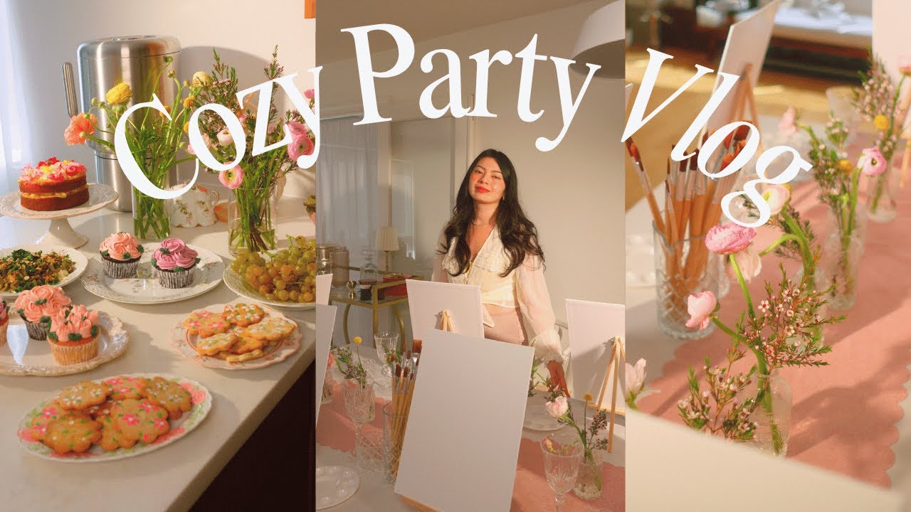 How to Host A Paint n Sip Party ✨  Whimsical Decor & Hosting Ideas