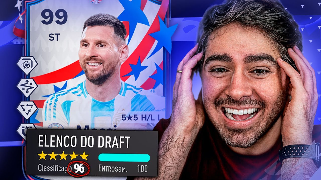 HISTÓRICO!!! CONSEGUI MESSI 99 E 96 DE CLASSIFICAÇÃO!!! FUT DRAFT FC 24