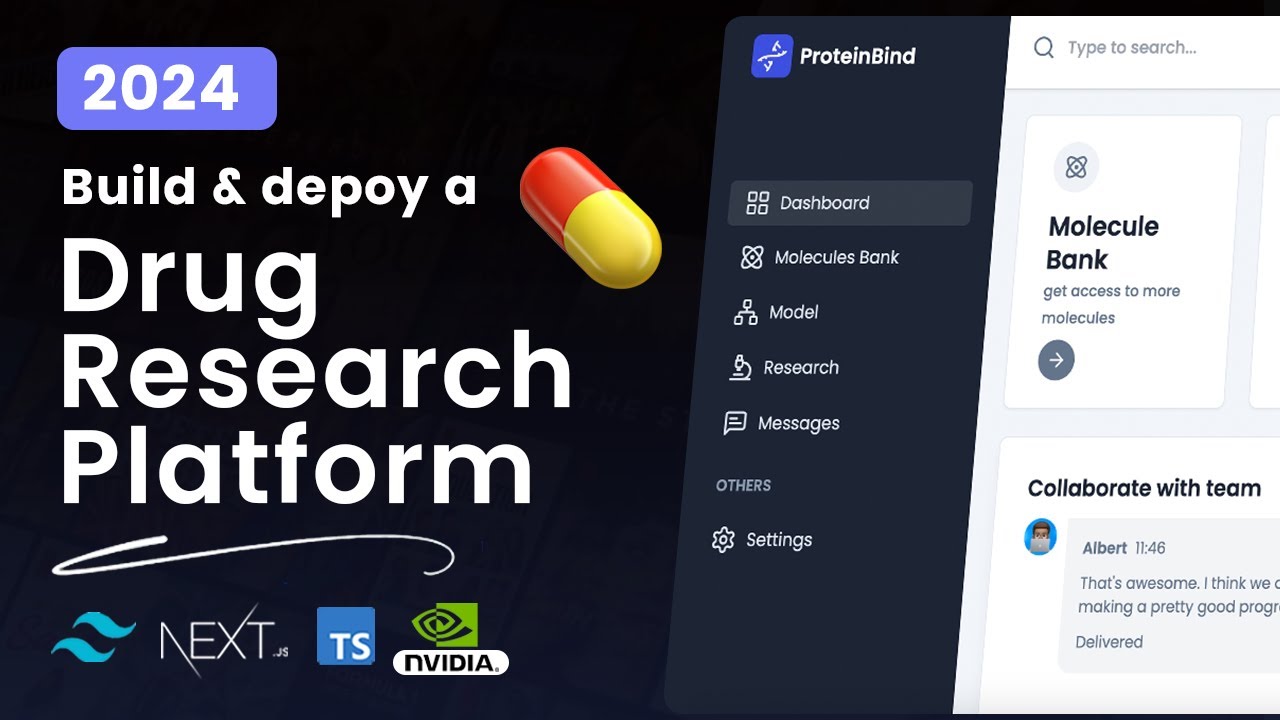 Build and Deploy A Drug Research Platform with Next.js14 ,Typescript, Tailwind & NVIDIA AI Models