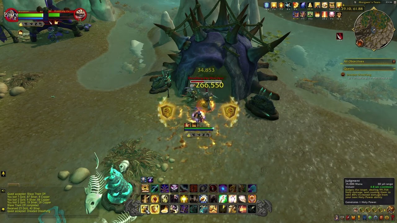 The War Within Quest 451: Dreaded Dreadfang (WoW, human, paladin)