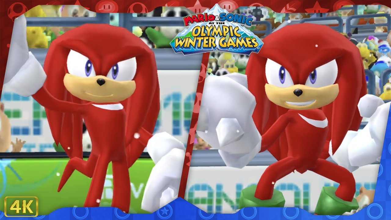 Mario & Sonic at the Olympic Winter Games 2010 ⁴ᴷ All Events (Knuckles gameplay)