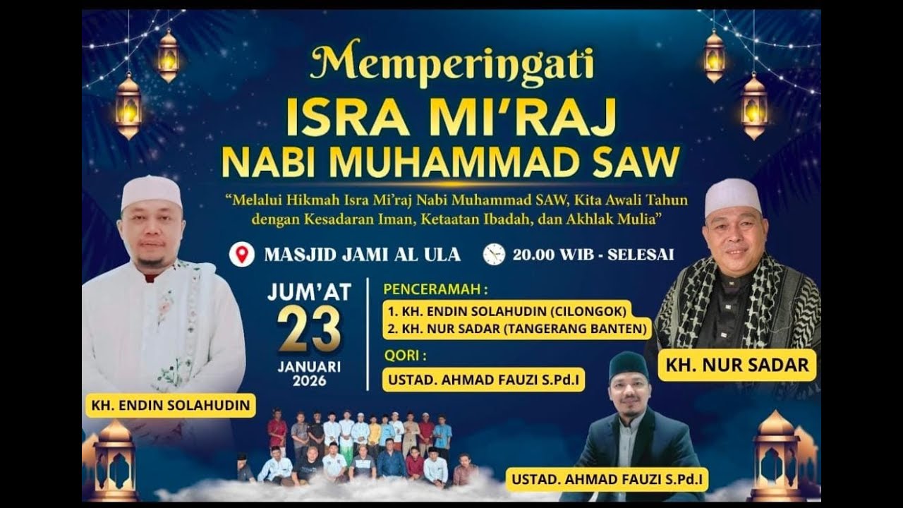 MEMPERINGATI ISRA MI`RAJ NABI MUHAMMAD SAW MASJID AL ULA KP DOYONG