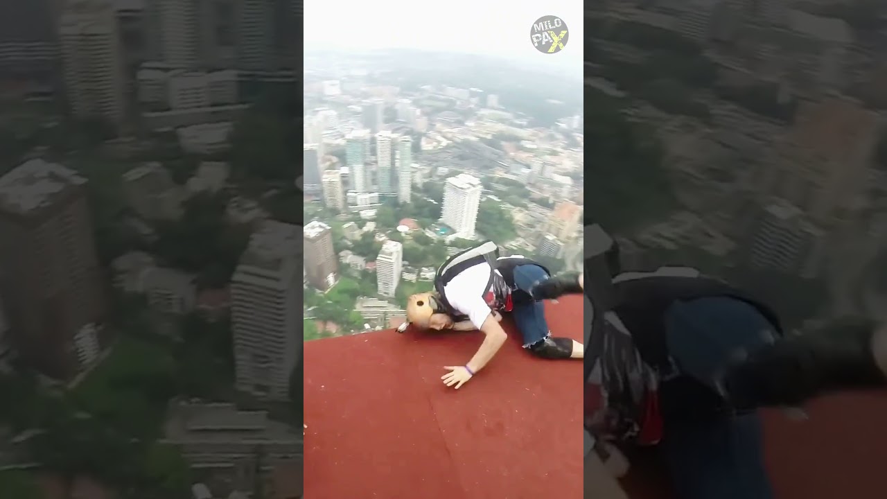 BASE Jump Goes Wrong at KL Tower! 😱🪂📍