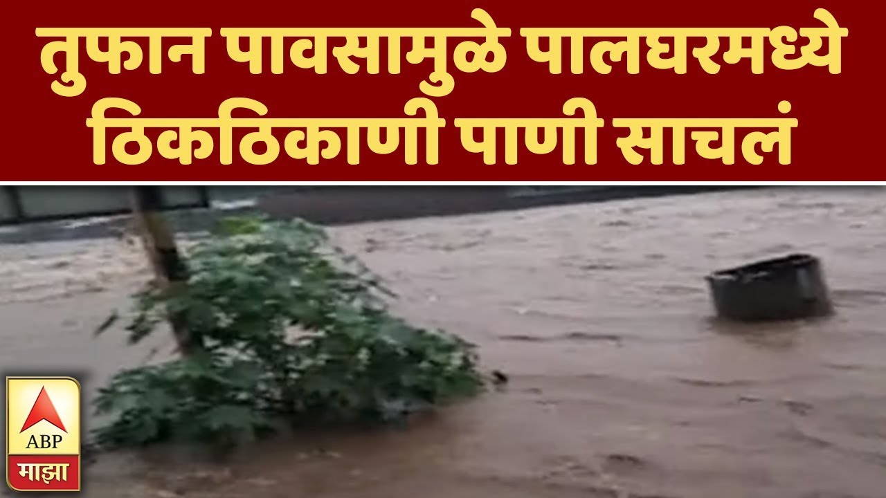 Palghar Flooded with water | तुफान पावसामुळे पालघरमध्ये ठिकठिकाणी पाणी साचलं | ABP Majha